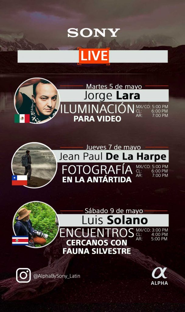 Alpha Partners Latinoamérica de SONY ofrecen talleres de fotografía online en vivo y gratuitos