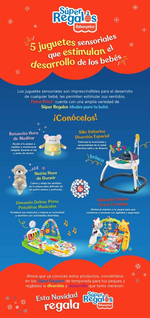 Fisher Price®: 5 juguetes sensoriales que estimulan el desarrollo de los bebés | #Interés #Kids